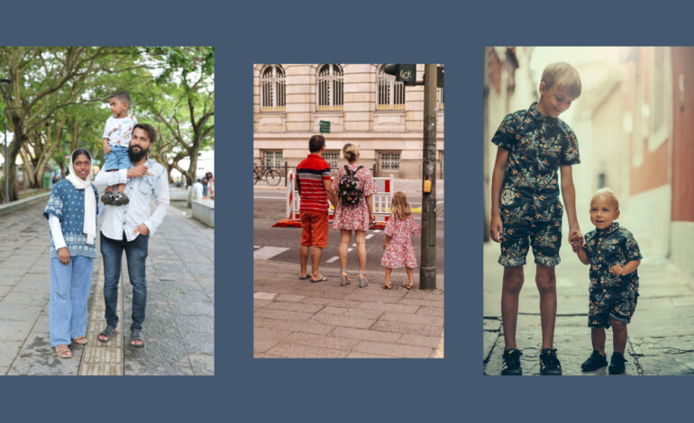  Parents Et Enfants En Tenue Assortie